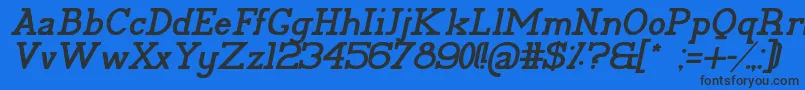 PelidaItalicBold Font – Black Fonts on Blue Background