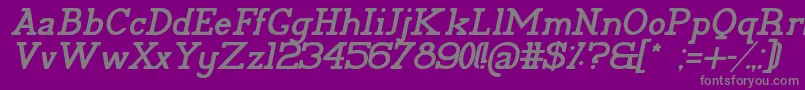 Lisätietoja PelidaItalicBold-fontista PelidaItalicBold-fontti – harmaat kirjasimet violetilla taustalla