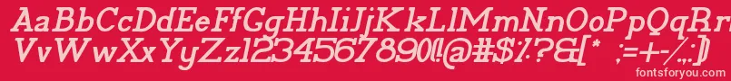 PelidaItalicBold Font – Pink Fonts on Red Background