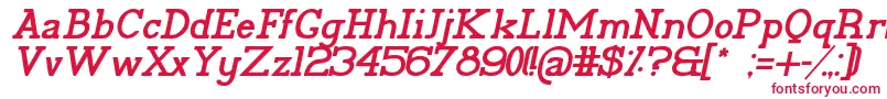 PelidaItalicBold Font – Red Fonts on White Background
