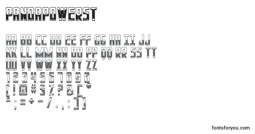 Шрифт PandaPowerSt – алфавит, цифры, специальные символы