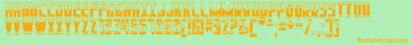 PandaPowerSt Font – Orange Fonts on Green Background