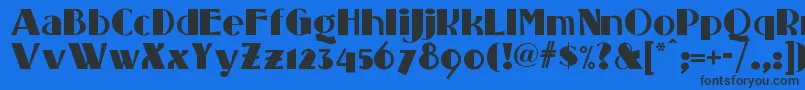 Standingroomonlynf Font – Black Fonts on Blue Background