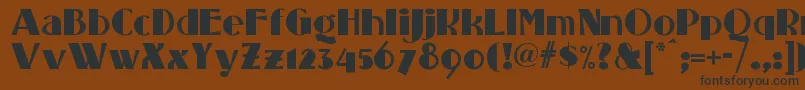 Standingroomonlynf Font – Black Fonts on Brown Background