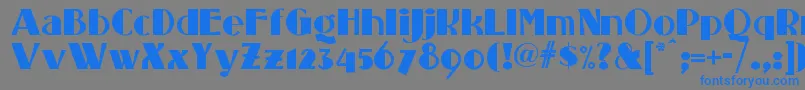 Standingroomonlynf Font – Blue Fonts on Gray Background