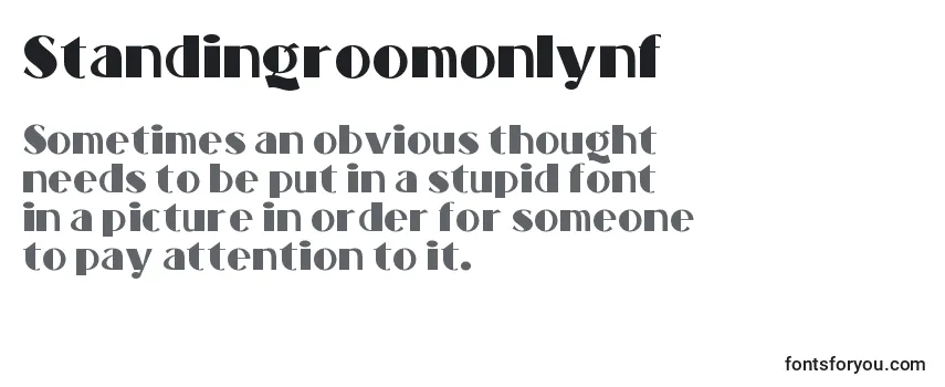 Standingroomonlynf Font