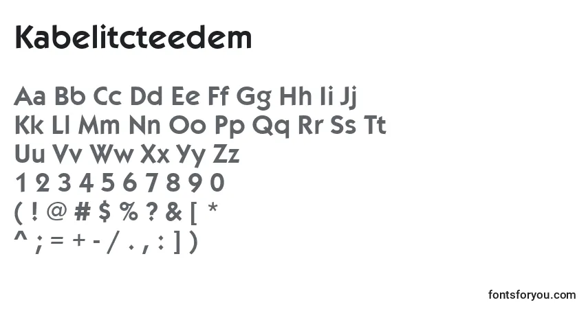 Fuente Kabelitcteedem - alfabeto, números, caracteres especiales