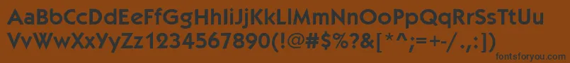 Шрифт Kabelitcteedem – чёрные шрифты на коричневом фоне