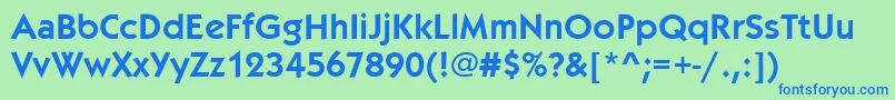 Kabelitcteedem Font – Blue Fonts on Green Background