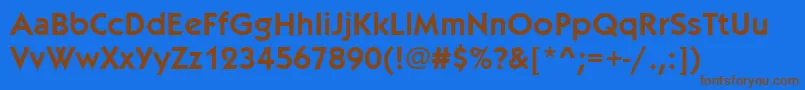 Kabelitcteedem Font – Brown Fonts on Blue Background