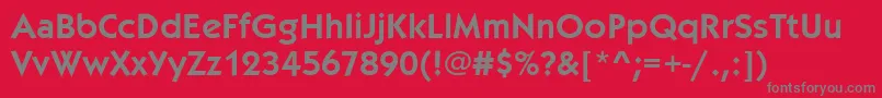 Kabelitcteedem Font – Gray Fonts on Red Background