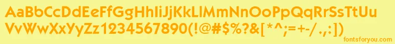 Kabelitcteedem Font – Orange Fonts on Yellow Background