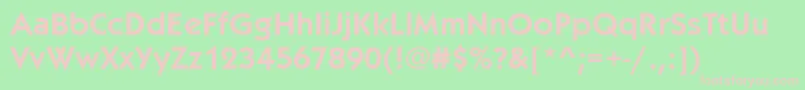 フォントKabelitcteedem – 緑の背景にピンクのフォント