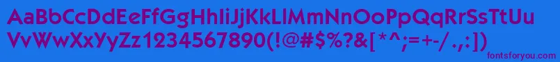 Kabelitcteedem Font – Purple Fonts on Blue Background