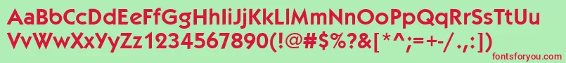 Kabelitcteedem Font – Red Fonts on Green Background