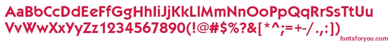 フォントKabelitcteedem – 白い背景に赤い文字