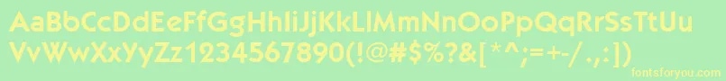 Kabelitcteedem Font – Yellow Fonts on Green Background