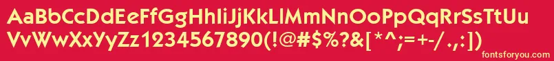 Kabelitcteedem Font – Yellow Fonts on Red Background