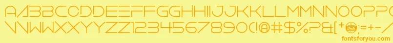 VerminVibes4Helium Font – Orange Fonts on Yellow Background