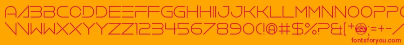 VerminVibes4Helium Font – Red Fonts on Orange Background