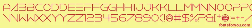 VerminVibes4Helium Font – Red Fonts on Yellow Background