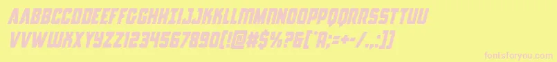 Antillesital Font – Pink Fonts on Yellow Background