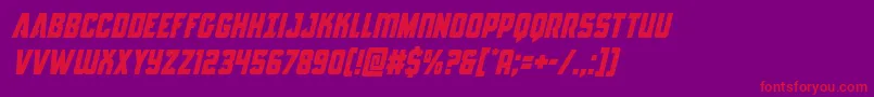 Antillesital-Schriftart – Rote Schriften auf violettem Hintergrund
