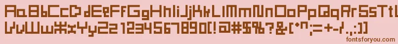 Obelus Font – Brown Fonts on Pink Background