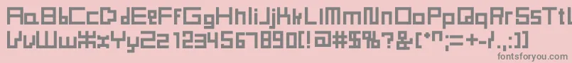 Obelus Font – Gray Fonts on Pink Background