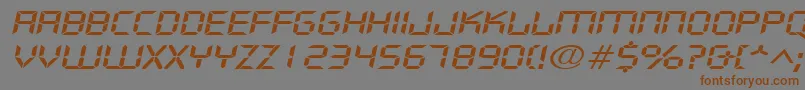 DigifacewideItalic Font – Brown Fonts on Gray Background