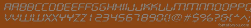 DigifacewideItalic Font – Gray Fonts on Brown Background