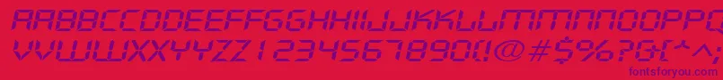 DigifacewideItalic Font – Purple Fonts on Red Background