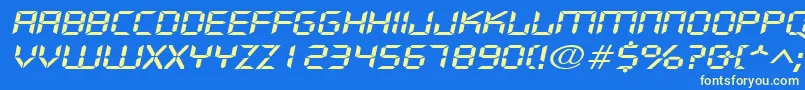 Шрифт DigifacewideItalic – жёлтые шрифты на синем фоне