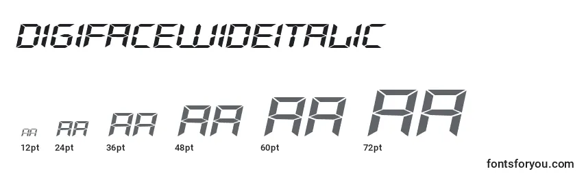 DigifacewideItalic Font Sizes
