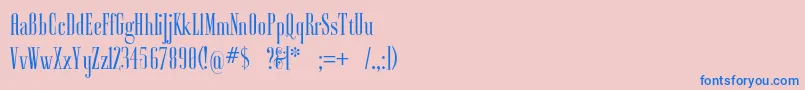 フォントAyres – ピンクの背景に青い文字