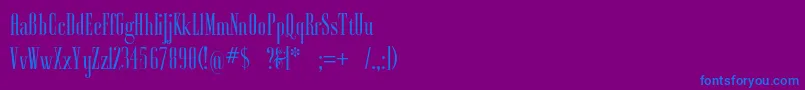 Шрифт Ayres – синие шрифты на фиолетовом фоне