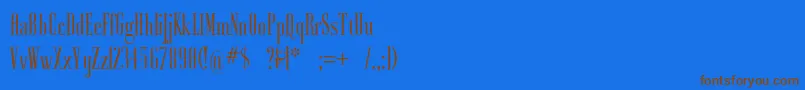 Ayres Font – Brown Fonts on Blue Background