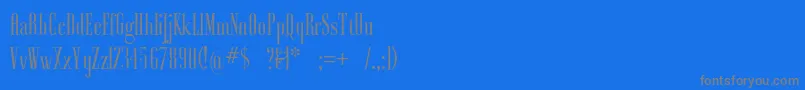 フォントAyres – 青い背景に灰色の文字