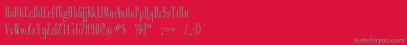 フォントAyres – 赤い背景に灰色の文字