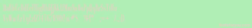フォントAyres – 緑の背景にピンクのフォント