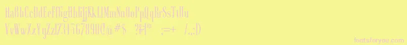 Czcionka Ayres – różowe czcionki na żółtym tle