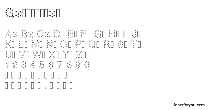 Шрифт Gaellestar – алфавит, цифры, специальные символы