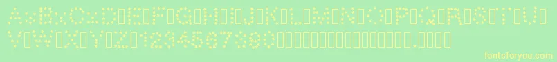 Gaellestar Font – Yellow Fonts on Green Background