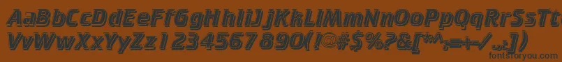 CricketinlineshadowNormal Font – Black Fonts on Brown Background