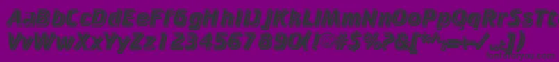 フォントCricketinlineshadowNormal – 紫の背景に黒い文字