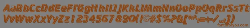 Шрифт CricketinlineshadowNormal – коричневые шрифты на сером фоне