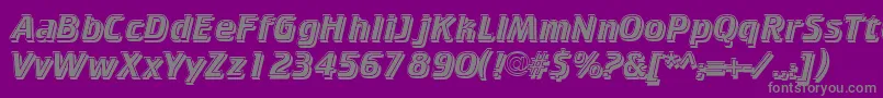 CricketinlineshadowNormal Font – Gray Fonts on Purple Background