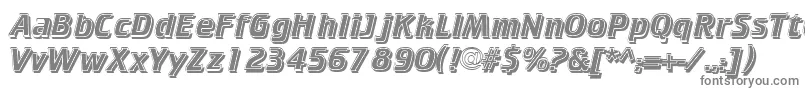 フォントCricketinlineshadowNormal – 白い背景に灰色の文字