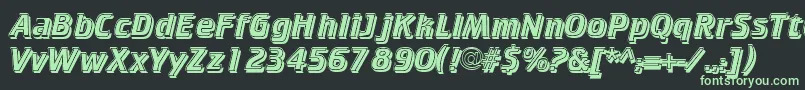 Шрифт CricketinlineshadowNormal – зелёные шрифты на чёрном фоне