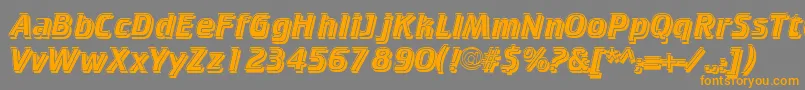 CricketinlineshadowNormal Font – Orange Fonts on Gray Background